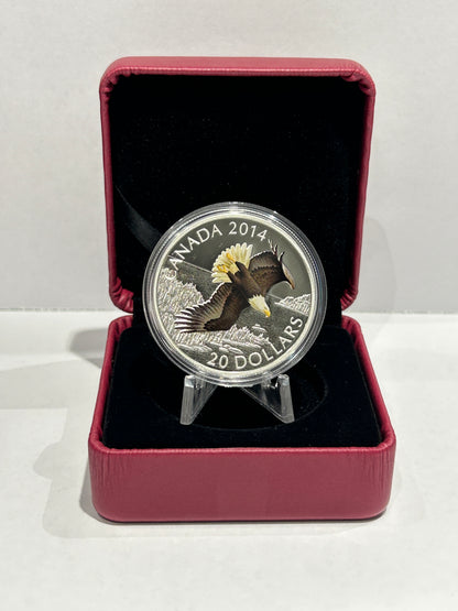 [AUCTION ONLY] 2014 $20 SOARING BALD EAGLE FINE SILVER COIN