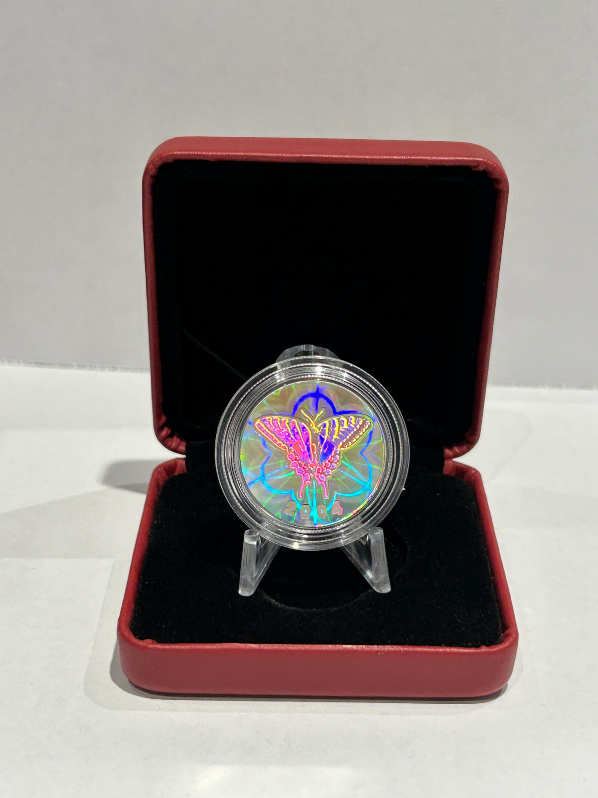 [AUCTION ONLY] 2004 BUTTERFLY COLLECTION TIGER SWALLOWTAIL HOLOGRAPHIC 50 CENT COIN