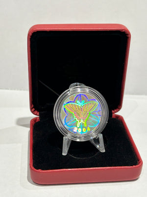 [AUCTION ONLY] 2004 BUTTERFLY COLLECTION TIGER SWALLOWTAIL HOLOGRAPHIC 50 CENT COIN