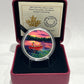 [AUCTION ONLY] 2017 $15 GREAT CANADIAN OUTDOORS SUNSET CANOEING FINE SILVER COIN
