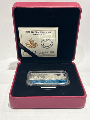 [AUCTION ONLY] 2018 1.5OZ $25 SALMON RUN FINE SILVER COIN