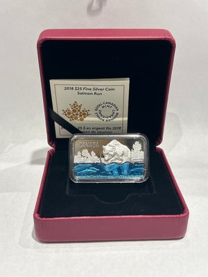 [AUCTION ONLY] 2018 1.5OZ $25 SALMON RUN FINE SILVER COIN