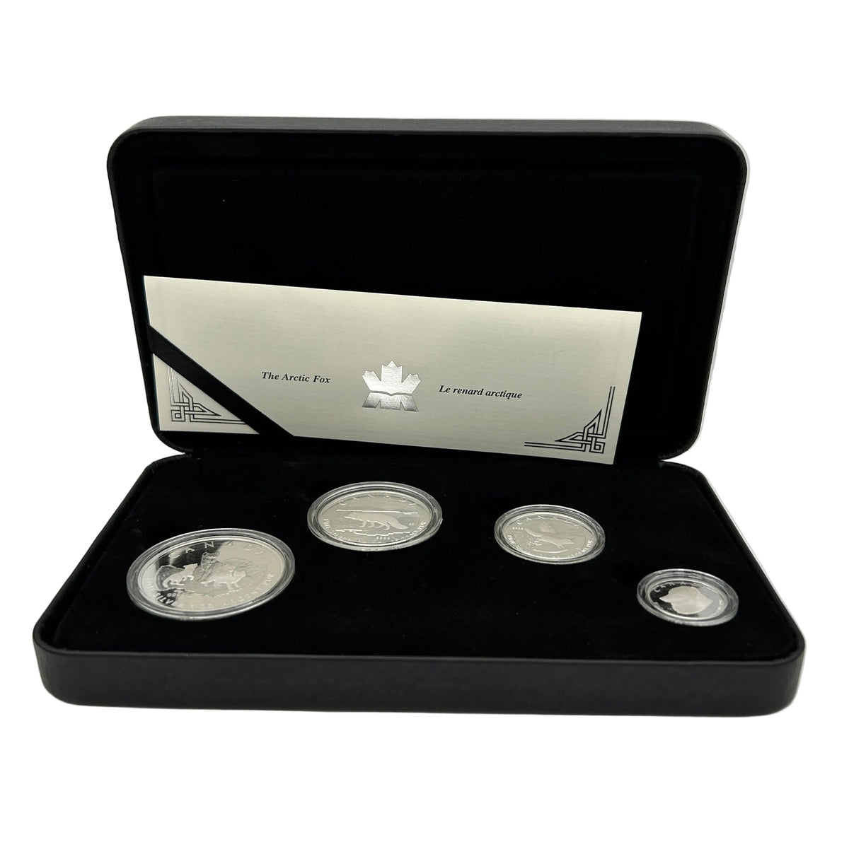 [AUCTION ONLY] 2004 ARCTIC FOX PURE SILVER FRACTIONAL 4-COIN PROOF SET