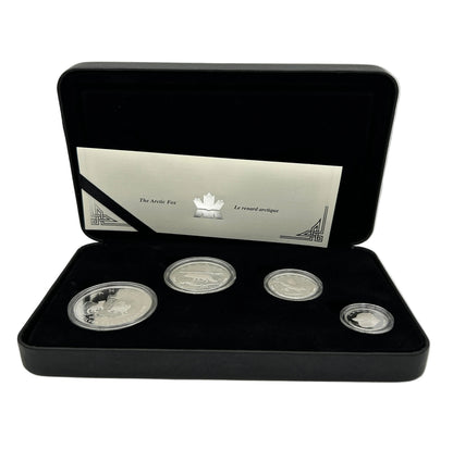 [AUCTION ONLY] 2004 ARCTIC FOX PURE SILVER FRACTIONAL 4-COIN PROOF SET