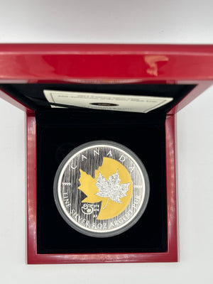 [AUCTION ONLY] 2013 $50 5OZ FINE SILVER COIN 25TH ANNIVERSARY OF THE SILVER MAPLE LEAF