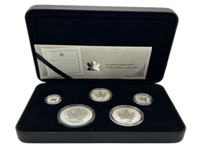 [AUCTION ONLY] 2004 SILVER MAPLE LEAF RCM PRIVY MARK PURE SILVER FRACTIONAL SET