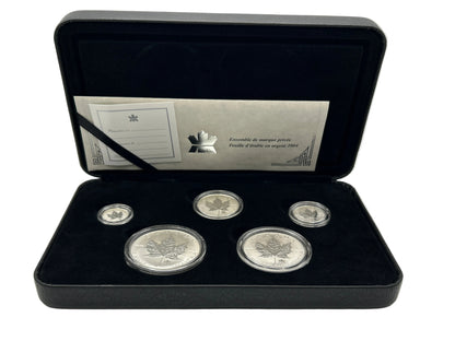 [AUCTION ONLY] 2004 SILVER MAPLE LEAF RCM PRIVY MARK PURE SILVER FRACTIONAL SET