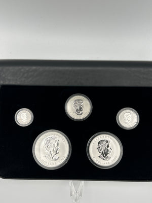 [AUCTION ONLY] 2004 SILVER MAPLE LEAF RCM PRIVY MARK PURE SILVER FRACTIONAL SET