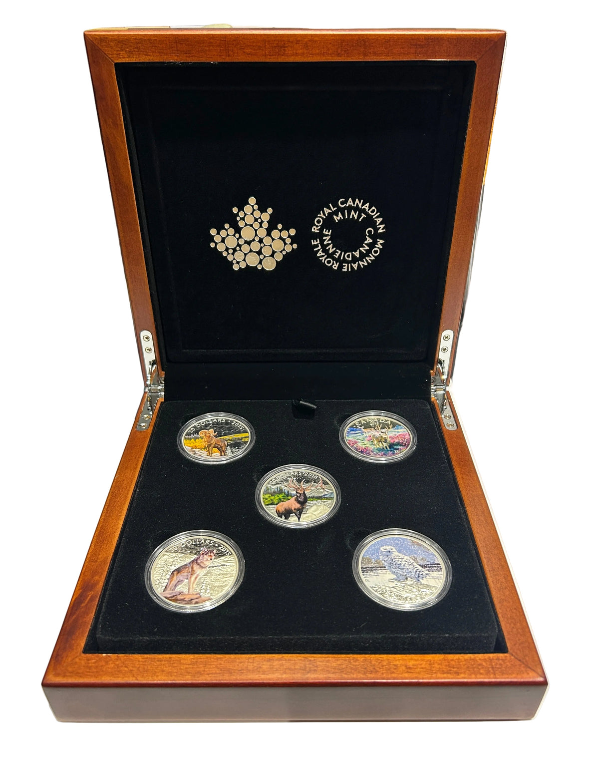 [AUCTION ONLY] 2015–2016 $20 FINE SILVER COINS – ICONIC ANIMALS 5-COIN SET