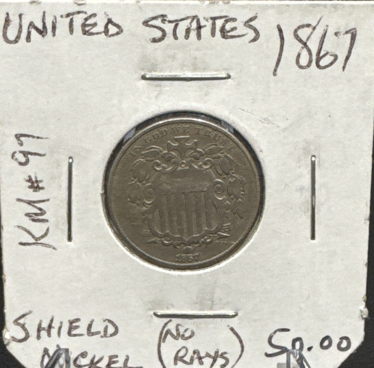 1867 UNITED STATES NICKEL