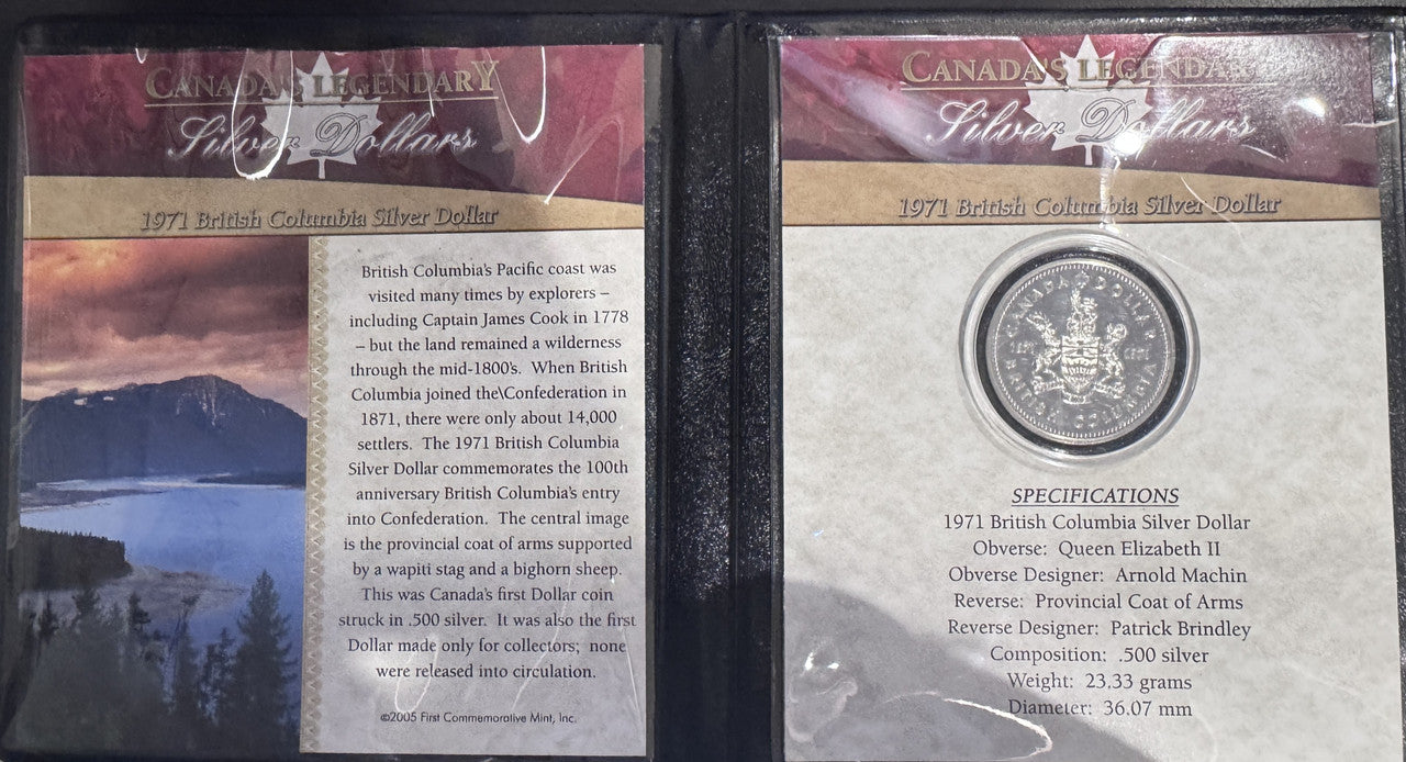 1971 BRITISH COLUMBIA SILVER DOLLAR