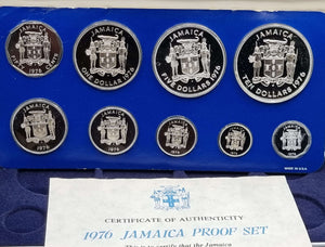 1976 PROOF SET - COINAGE OF JAMAICA (9 COINS)