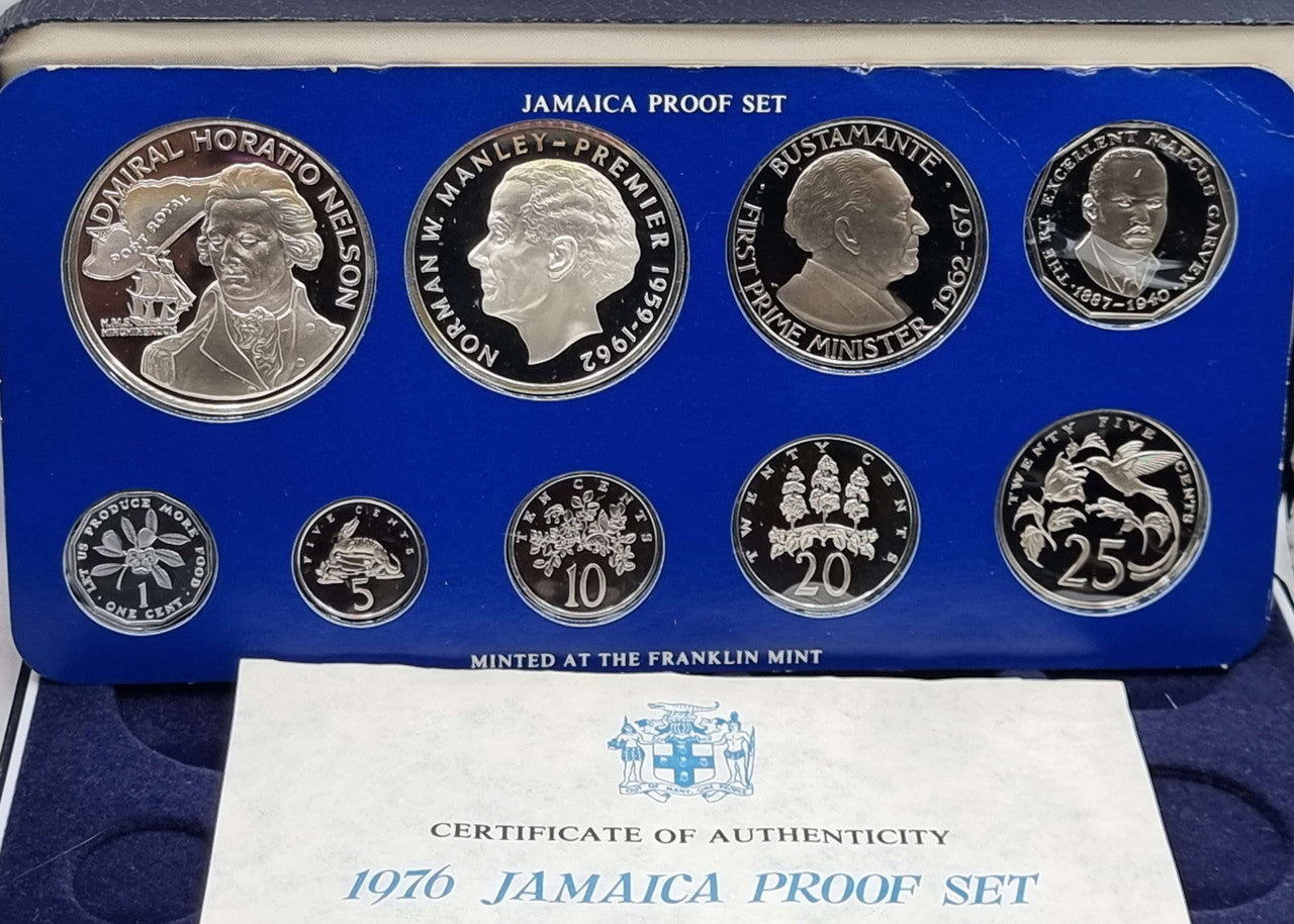 1976 PROOF SET - COINAGE OF JAMAICA (9 COINS)