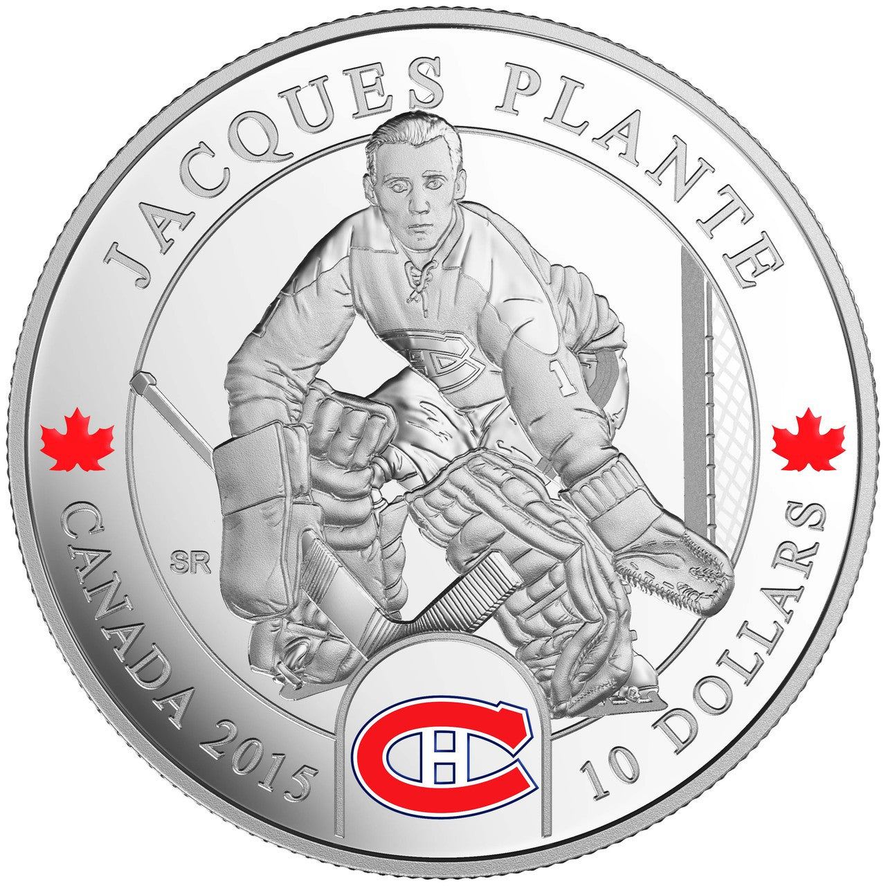 2015 1/2oz $10 ORIGINAL SIX™ GOALIES - JACQUES PLANTE FINE SILVER COIN