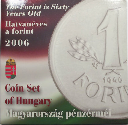 2006 HUNGARY BRILLIANT UNCIRCULATED THE FORINT IS SIXTY YEARS OLD 8-COIN SET