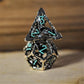 LEGENDS OF VALHALLA - SILVER AND BLUE HOLLOW METAL DICE SET