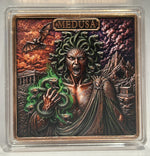 Medusa colourized copper square