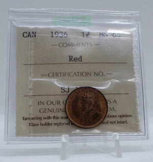 1936 CANADA CIRCULATION 1-CENT MS-64 RED