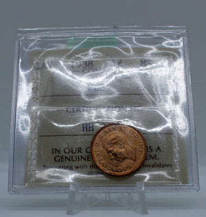 1938 CANADA CIRCULATION 1-CENT MS-64 RED