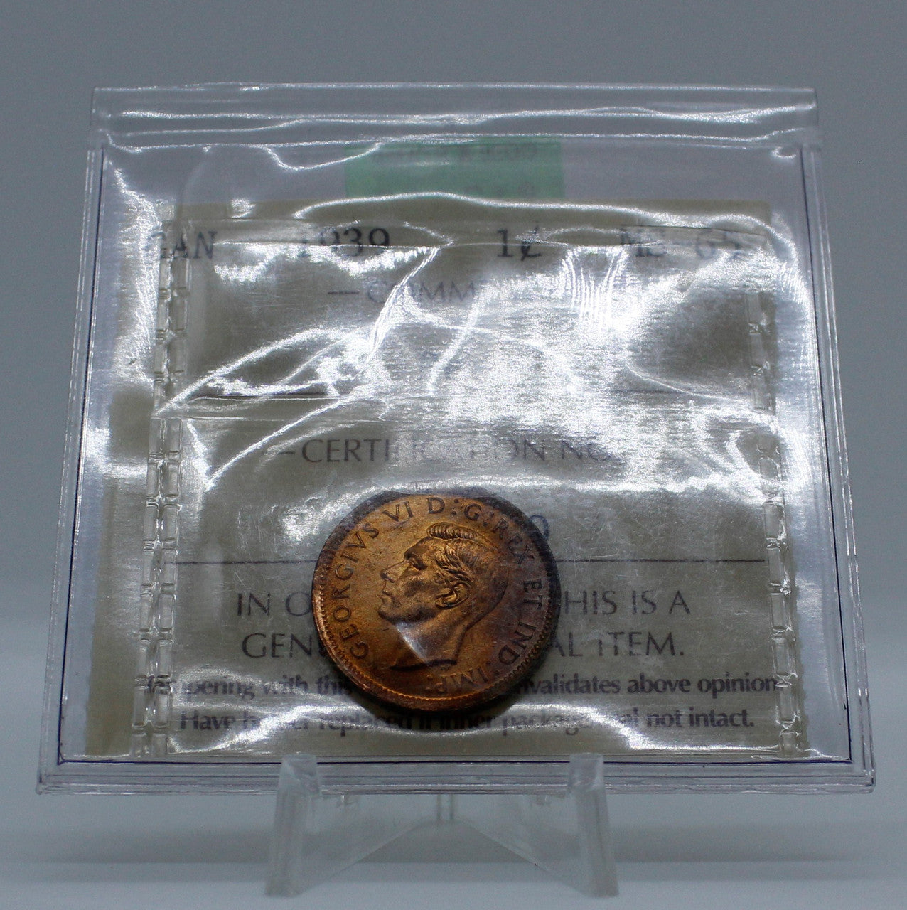 1939 CANADA CIRCULATION 1-CENT MS-65 RED