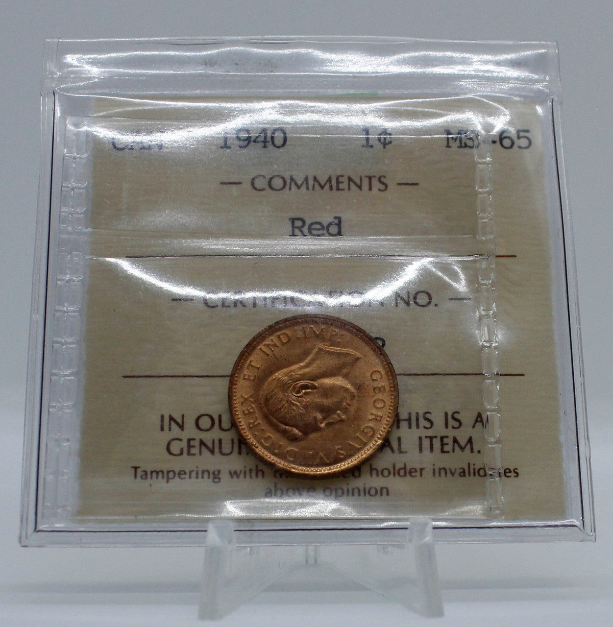 1940 CANADA CIRCULATION 1-CENT MS-65 RED (2)