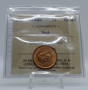 1940 CANADA CIRCULATION 1-CENT MS-65 RED