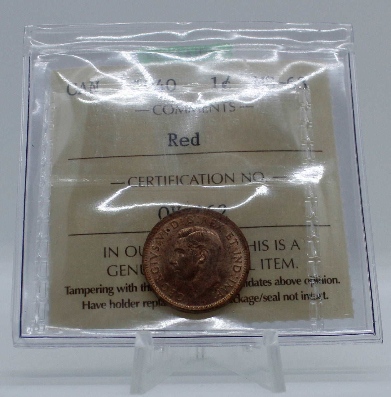 1940 CANADA CIRCULATION 1-CENT MS-63 RED