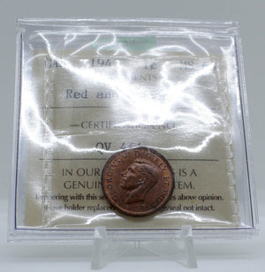 1942 CANADA CIRCULATION 1-CENT MS-63 RED AND BROWN