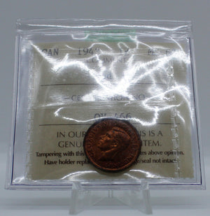 1943 CANADA CIRCULATION 1-CENT MS-63 RED