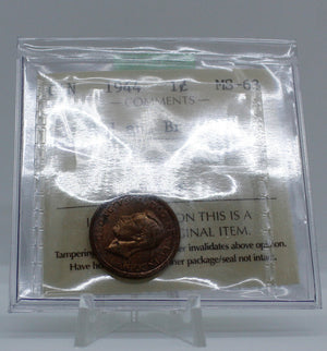 1944 CANADA CIRCULATION 1-CENT MS-63 RED AND BROWN