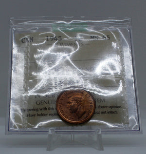 1945 CANADA CIRCULATION 1-CENT MS-65 RED