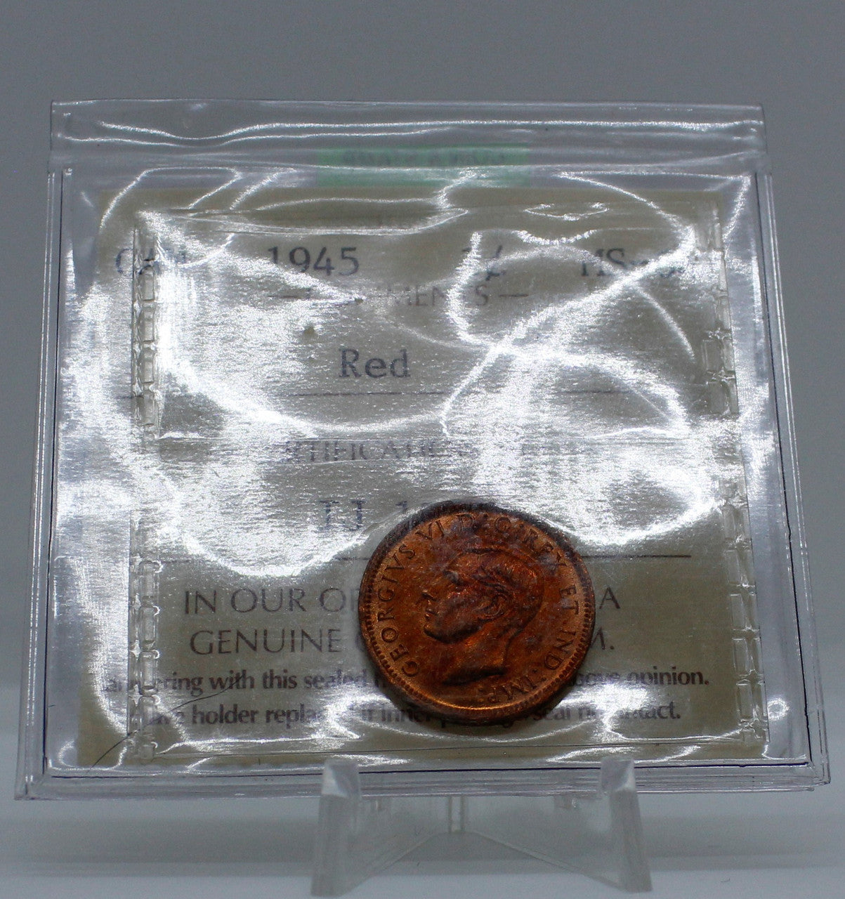 1945 CANADA CIRCULATION 1-CENT MS-64 RED