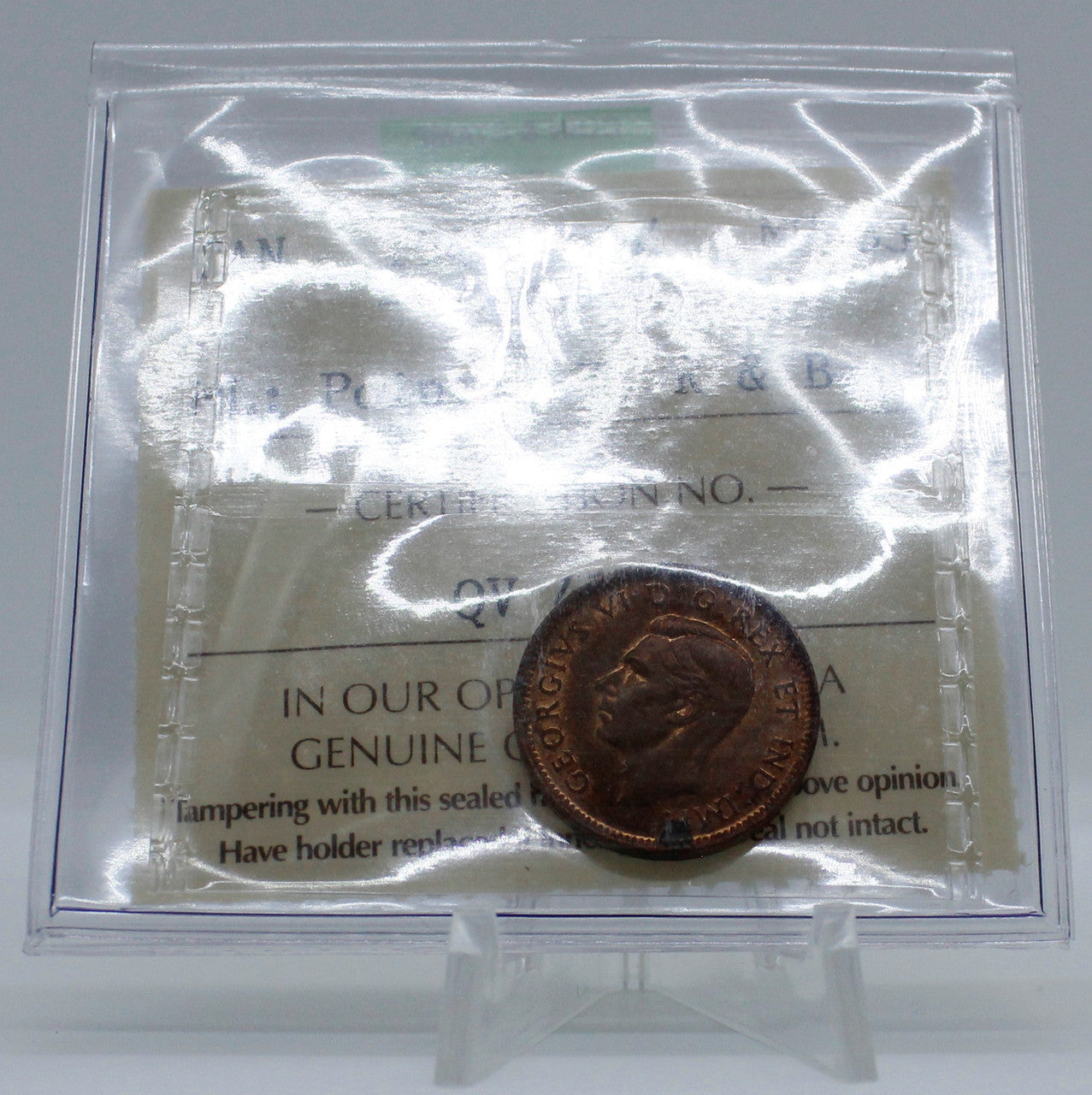 1947 CANADA CIRCULATION 1-CENT MS-63 ML; POINTED 7; R & B