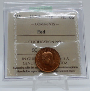1950 CANADA CIRCULATION 1-CENT MS-65 RED