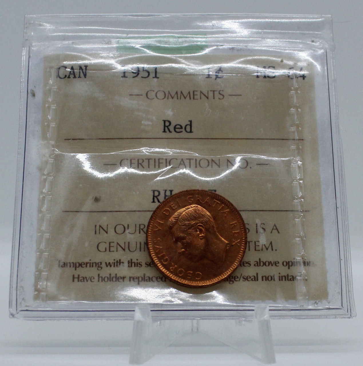 1951 CANADA CIRCULATION 1-CENT MS-64 RED