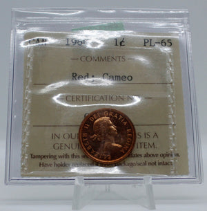1960 CANADA CIRCULATION 1-CENT PL-65 RED; CAMEO