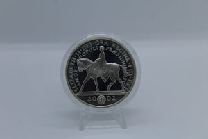 2002 UK COIN - CROWN SILVER PROOF GOLDEN JUBILEE