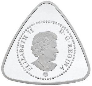 2008 50-CENT ENAMEL COLOURIZED COIN ODD SHAPED TRIANGLE MILK DELIVERY TOKEN