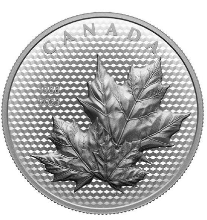 2023 5oz $50 MAPLE LEAVES IN MOTION FINE SILVER COIN