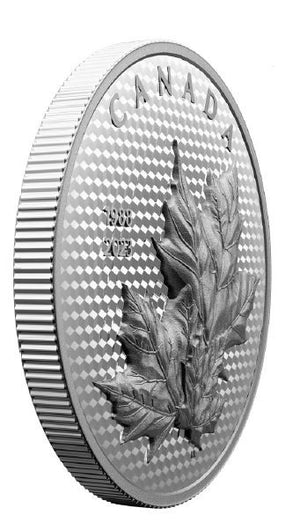 2023 5oz $50 MAPLE LEAVES IN MOTION FINE SILVER COIN