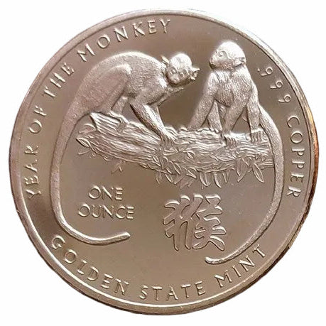 1oz YEAR OF THE MONKEY ROUND