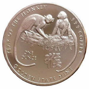 1oz YEAR OF THE MONKEY ROUND