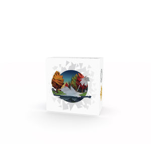2016 1oz $20 GEOMETRY IN ART: THE MAPLE LEAF  FINE SILVER COIN