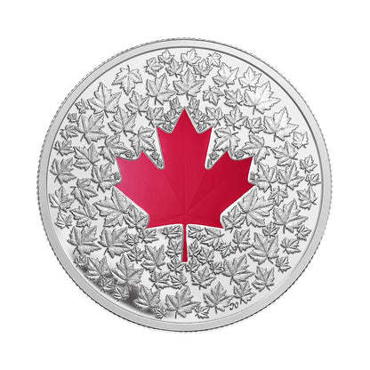 2013 1oz $20 - MAPLE LEAF IMPRESSION - FINE SILVER COIN