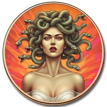 5oz MEDUSA COLOURIZED COPPER ROUND