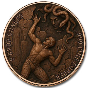 5oz MEDUSA COLOURIZED COPPER ROUND