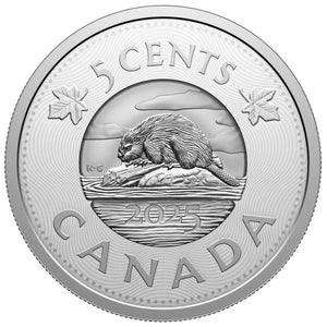 2025 5-CENT MULTILAYERED BEAVER FINE SILVER COIN