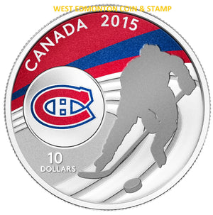 2015 1/2oz $10 MONTREAL CANADIENS TM FINE SILVER COIN
