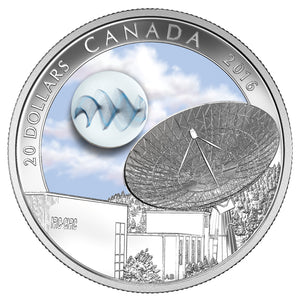 2016 1oz $20 THE UNIVERSE: GLOW-IN-THE-DARK GLASS WITH SILVER FUME FINE SILVER COIN