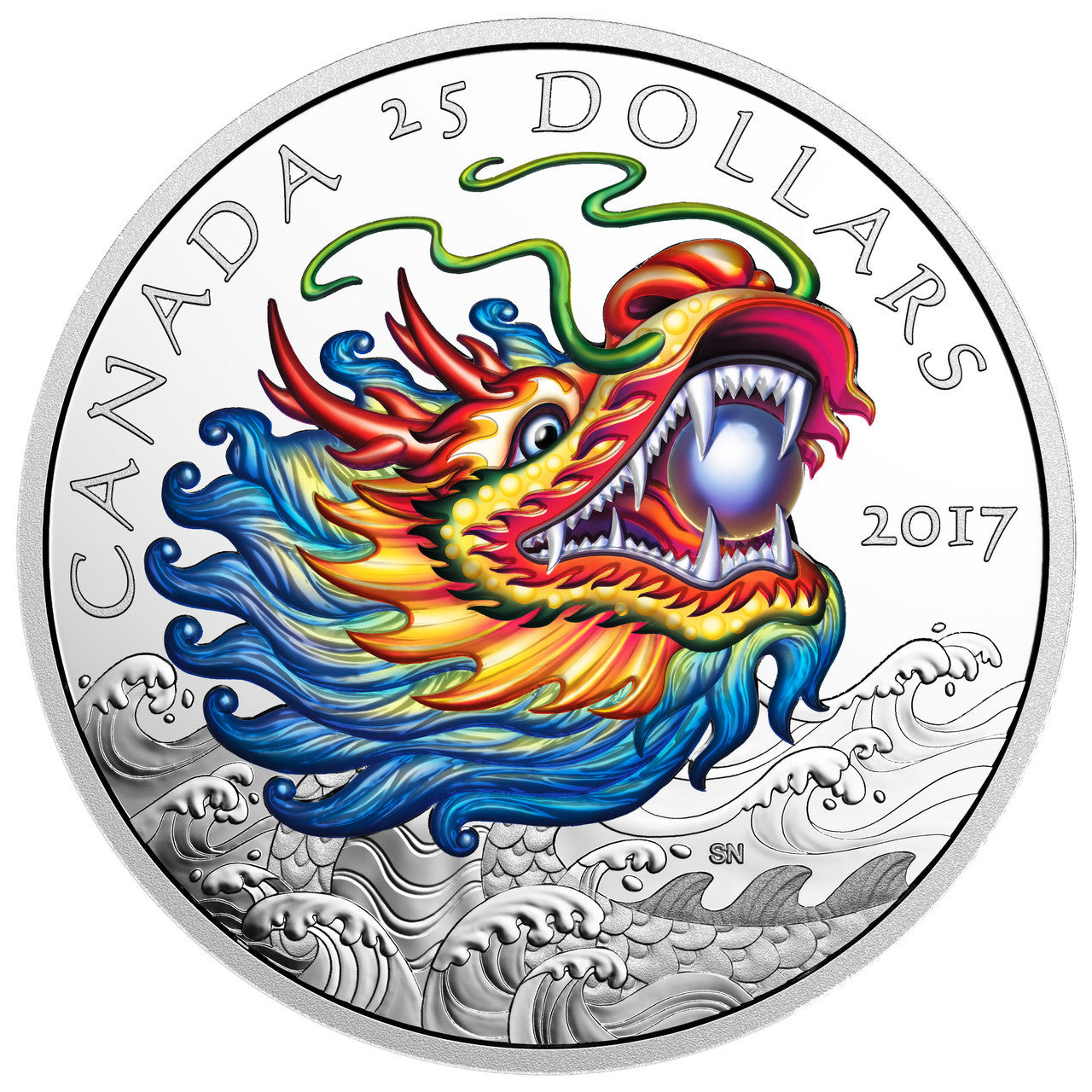 2017 $25 DRAGON FINE SILVER COIN